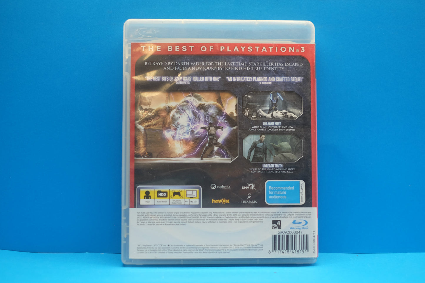 PlayStation 3 game disc case on a blue background