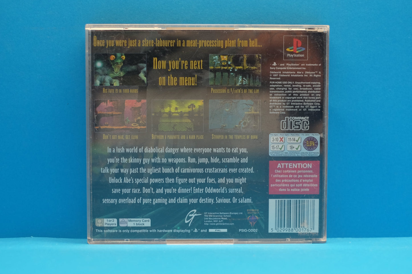 Oddworld Abe's Oddysee - Playstation 1 - Pre-Owned