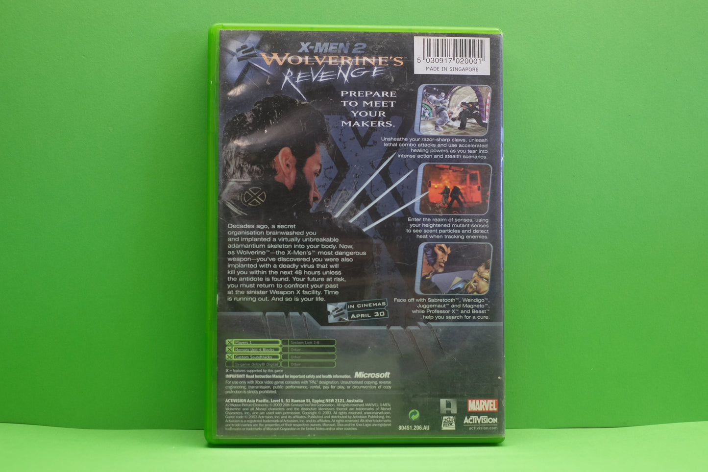 X-Men 2 Wolverine's Revenge - Xbox Original - Pre-Owned