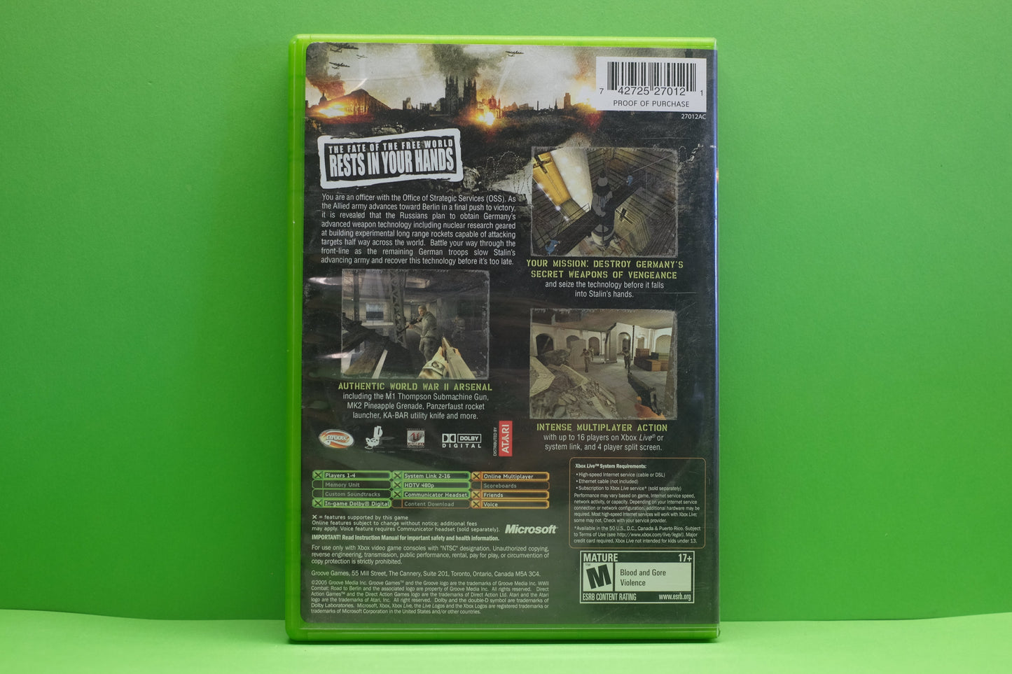 World War II (2) Combat Road To Berlin - Xbox Original - Pre-Owned