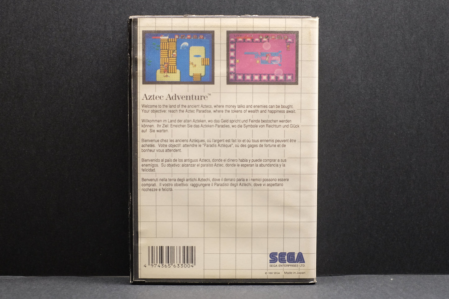 Aztec Adventure - Sega Master System - Pre-Owned