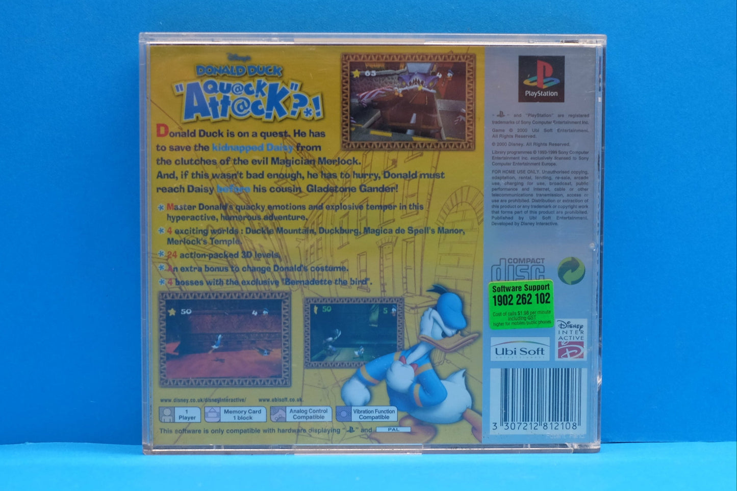 Donald Duck Quack Attack - Playstation 1 - Pre-Owned
