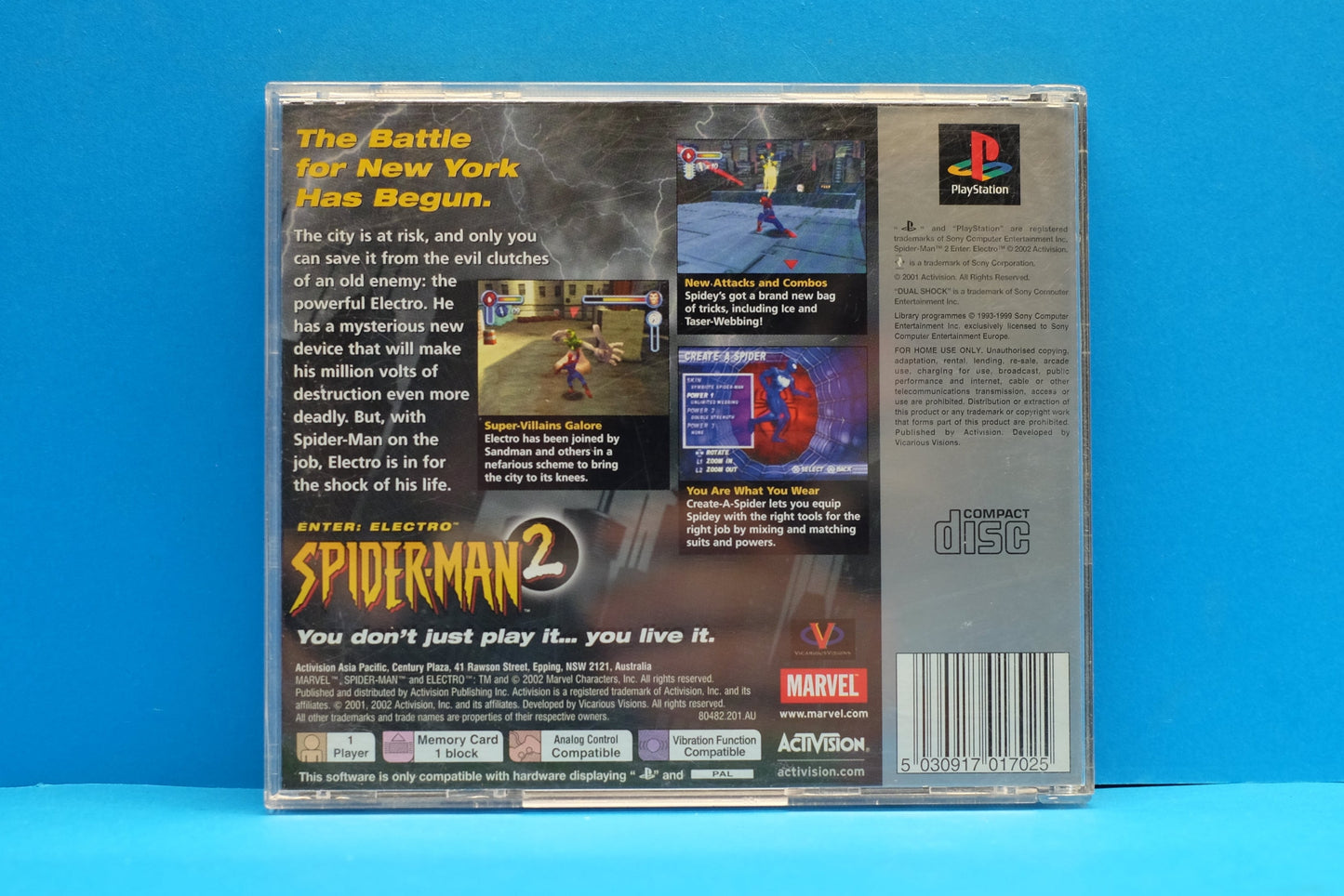 Spider-Man 2 Enter Electro - Playstation 1 - Pre-Owned