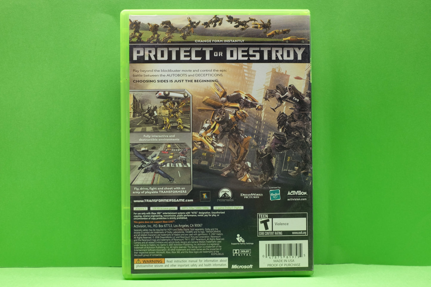 Transformers The Game - Xbox 360 - Pre-Owned