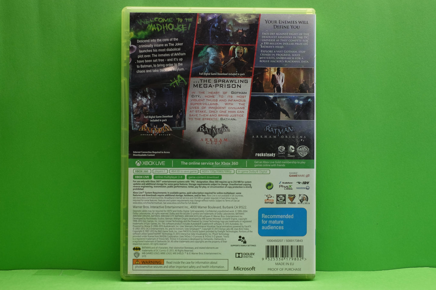 Batman Arkham Collection - Xbox 360 - Pre-Owned