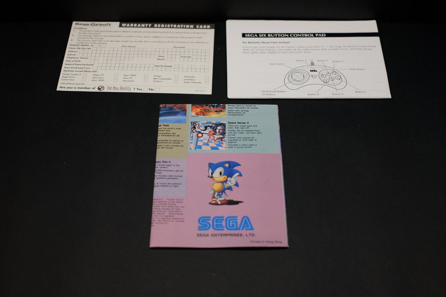 Sega Mega Drive II (2) Mega Games 1 / Caps Pack