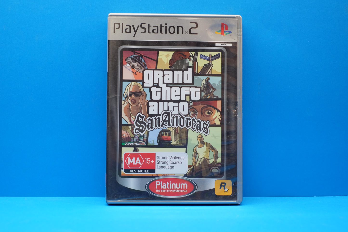 Grand Theft Auto San Andreas (Platinum) *Complete* - Playstation 2