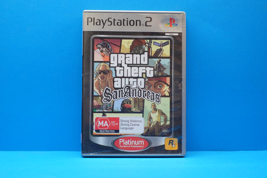 Grand Theft Auto San Andreas (Platinum) *Complete* - Playstation 2
