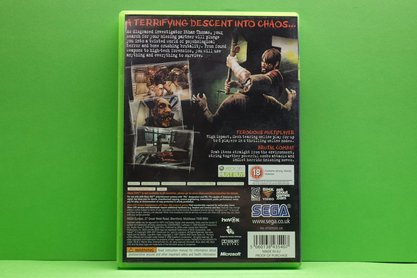 Condemned 2 - Xbox 360 - Pre-Owned
