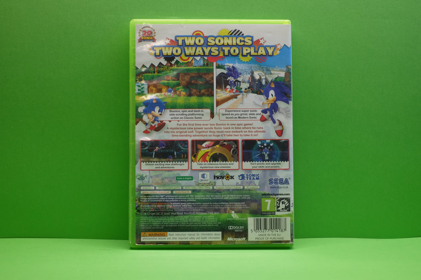 Sonic Generations *No Manual* - Xbox 360