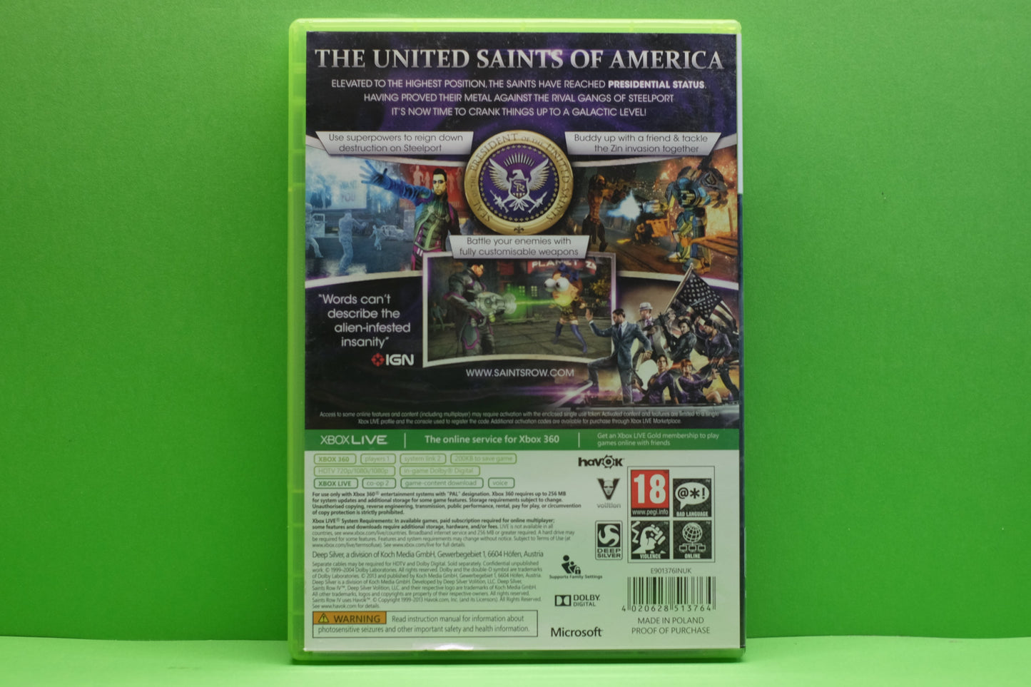 Saints Row IV (4) - Xbox 360 - Pre-Owned
