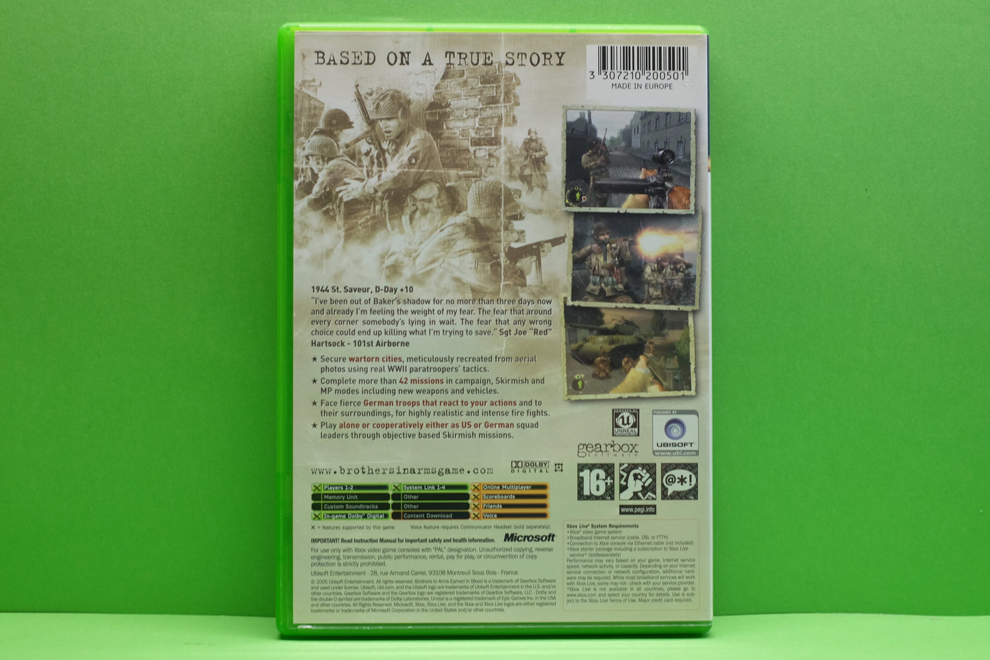 Brothers In Arms Earned In Blood - Xbox Original - Pre-Owned