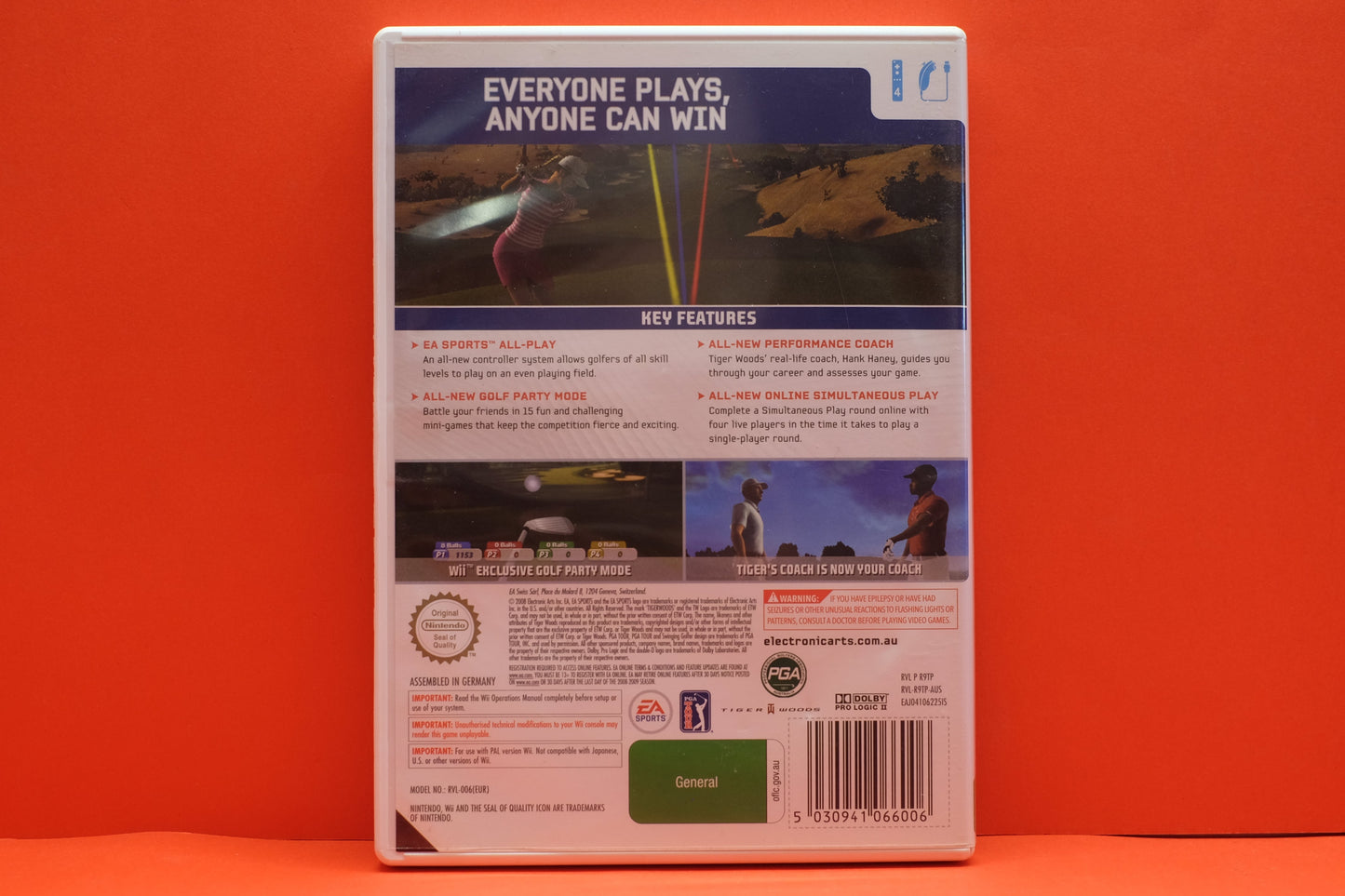 Tiger Woods PGA Tour 09 All-Play - Nintendo Wii - Pre-Owned