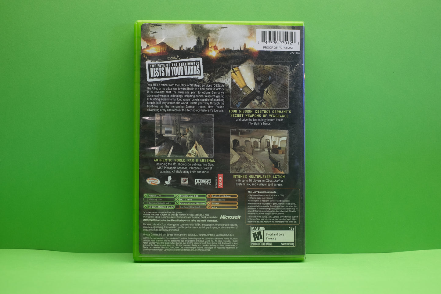 World War II (2) Combat Road To Berlin (NTSC) - Xbox Original