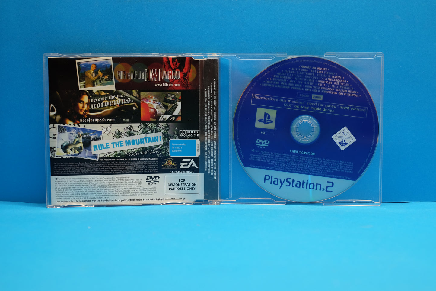 Need For Speed Most Wanted,SSX On Tour Triple Demo - Playstation 2