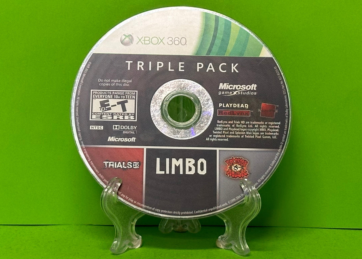 Triple Pack Trials HD,Limbo,Splosion Man - Xbox 360 - Pre-Owned