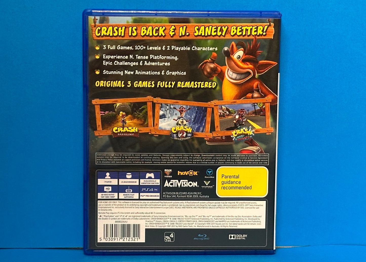 Crash Bandicoot N. Sane Trilogy - Playstation 4 - Pre-Owned