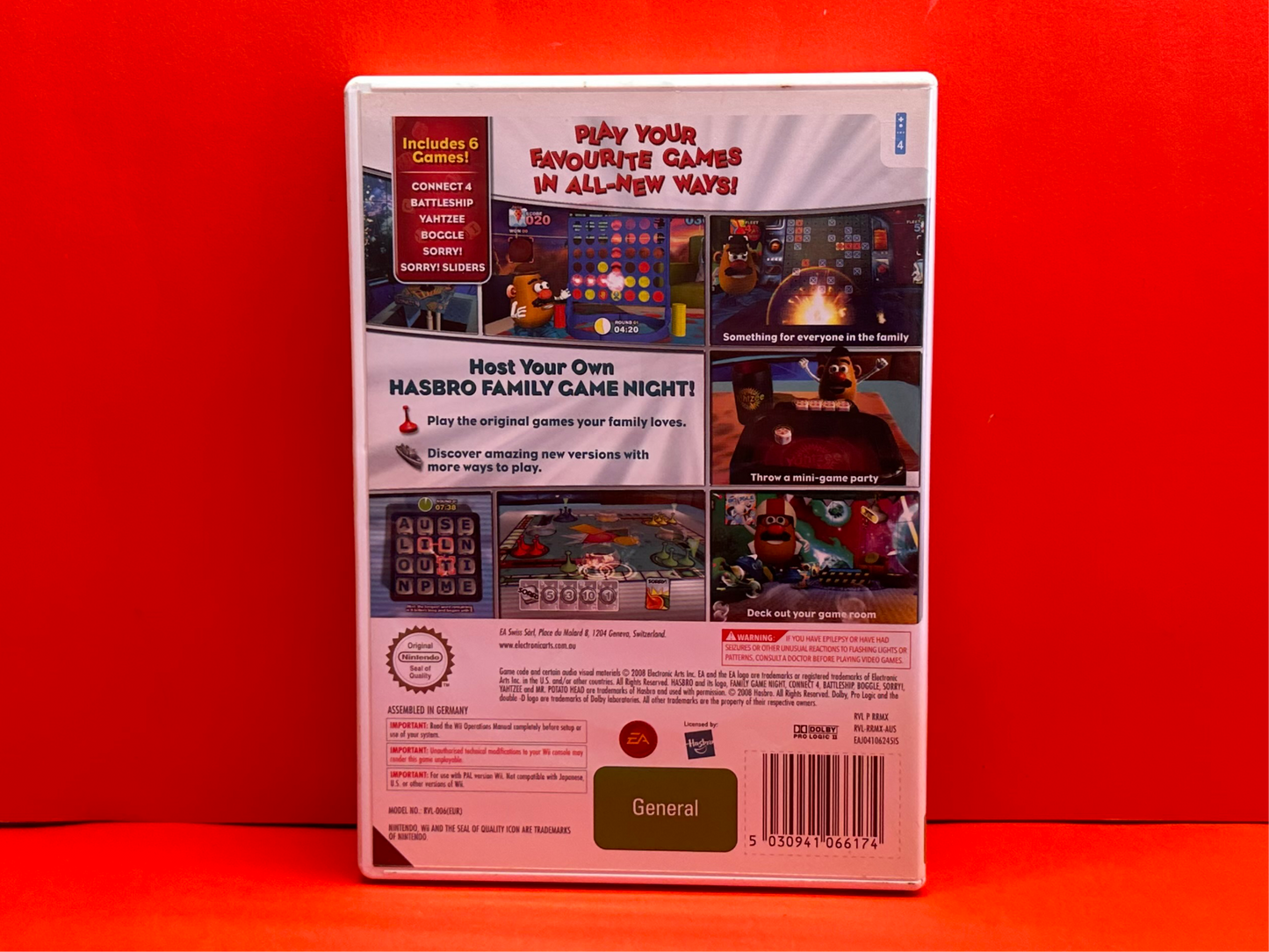 Hasbro Family Game Night - Nintendo Wii - Pre-Owned