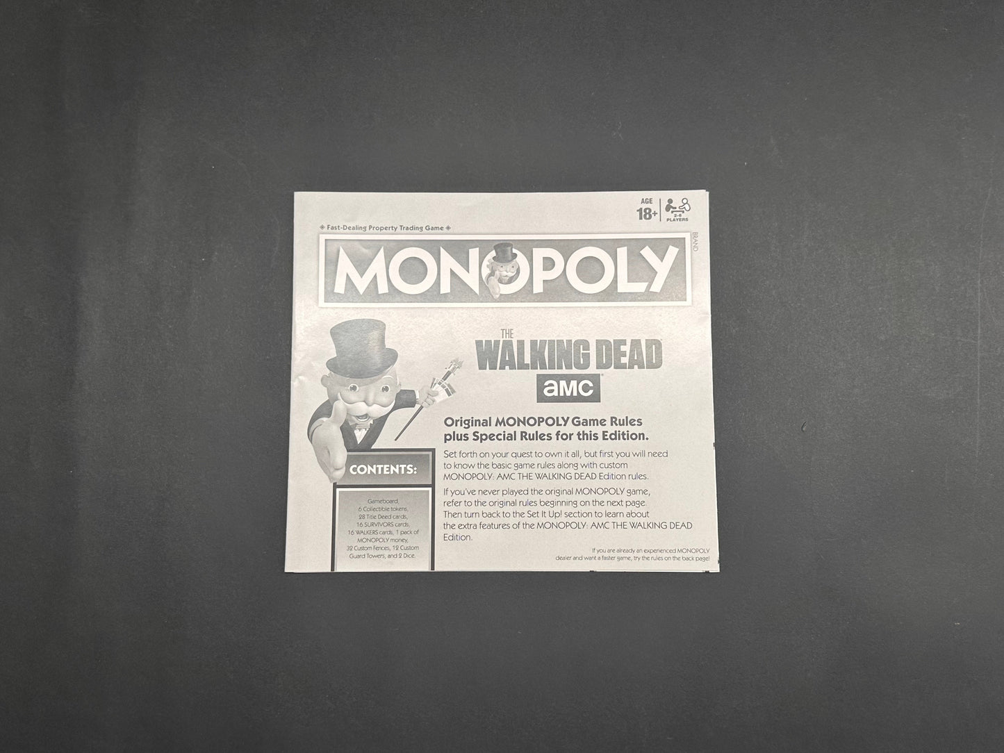 AMC The Walking Dead Monopoly - Collectables - Pre-Owned