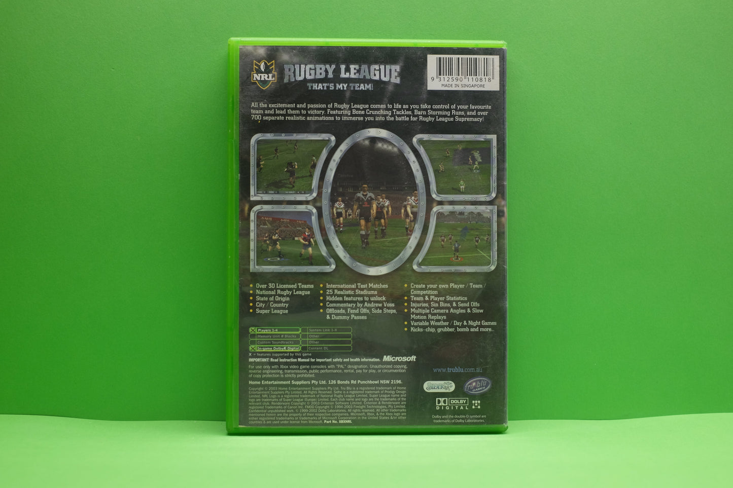 NRL Rugby League - Xbox Original - Pre-Owned