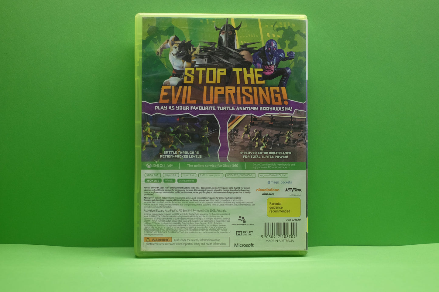 Nickelodeon Teenage Mutant Ninja Turtles *No Manual* - Xbox 360 - Pre-Owned