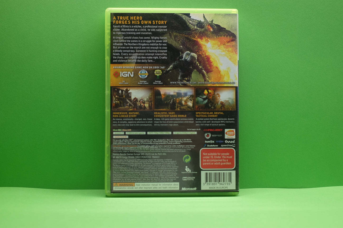 The Witcher 2 Assassins Of Kings (Enhanced Edition) *Complete* - Xbox 360 - Pre-Owned