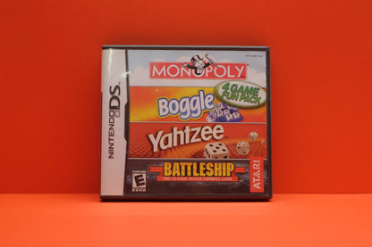 Monopoly Boggle Yahtzee Battleship 4 Game Fun Pack - Nintendo DS - Pre-Owned