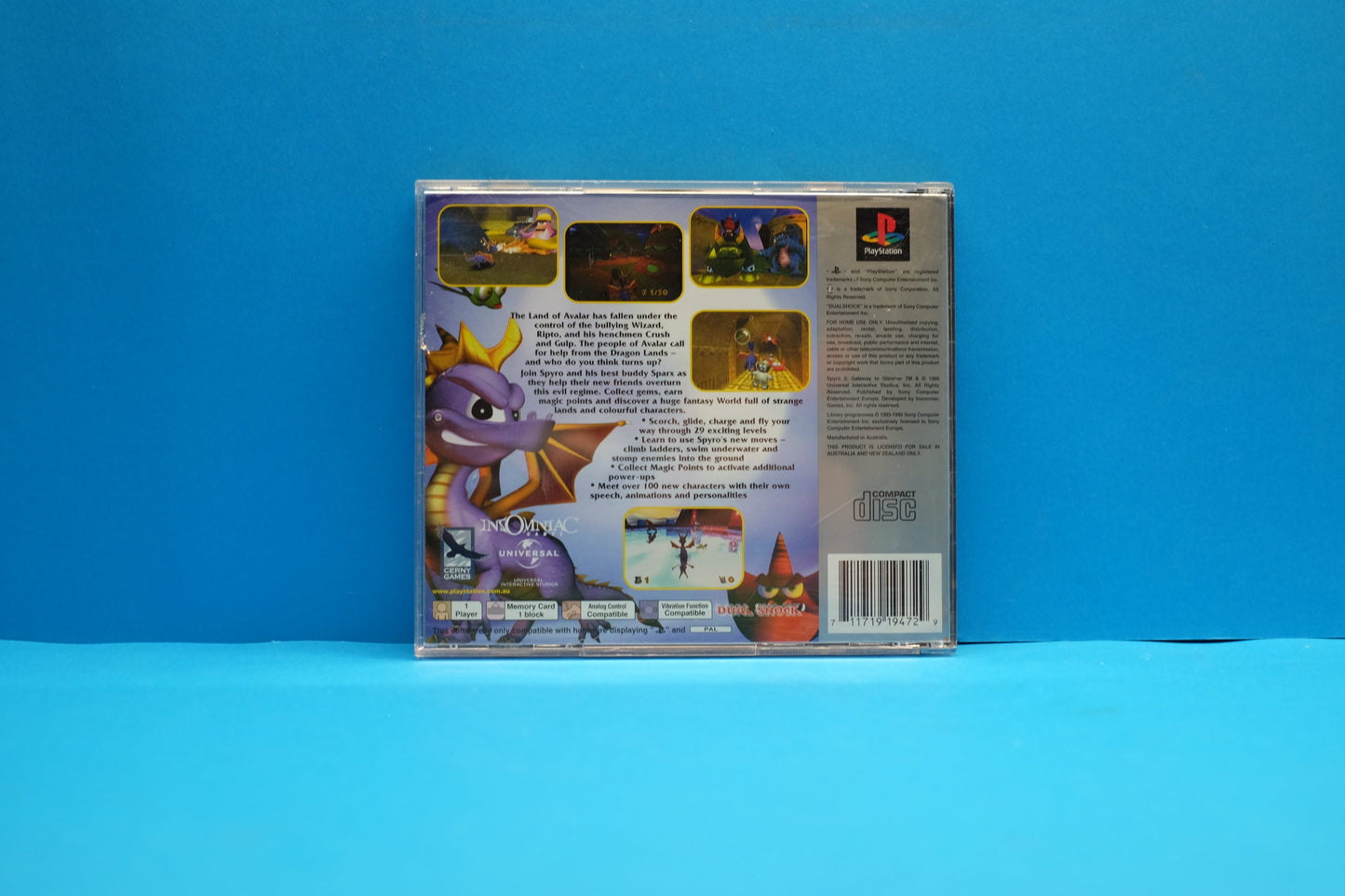 Spyro 2 Gateway To Glimmer (Platinum) - Playstation 1 - Pre-Owned