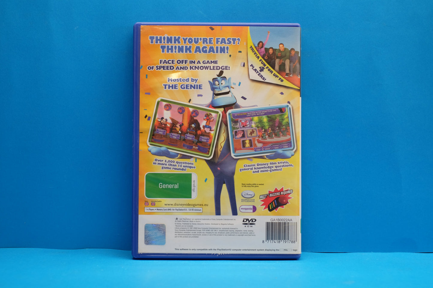 Disney Think Fast The Family Quiz Game - Playstation 2 - Pre-Owned