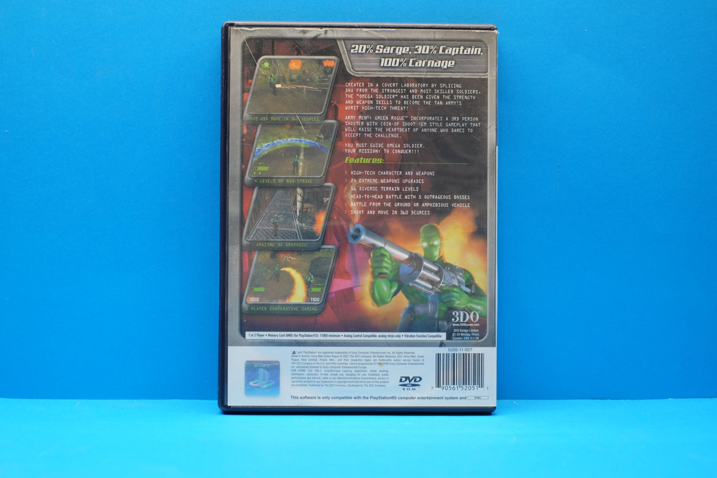 Army Men Green Rogue *No Manual* - Playstation 2 - Pre-Owned