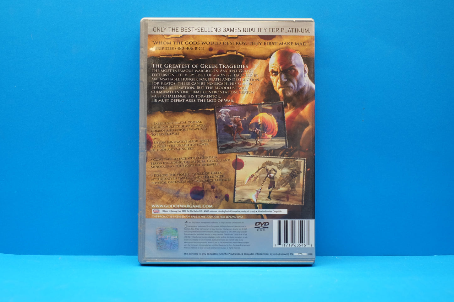 God Of War (Platinum) *No Manual* - Playstation 2 - Pre-Owned