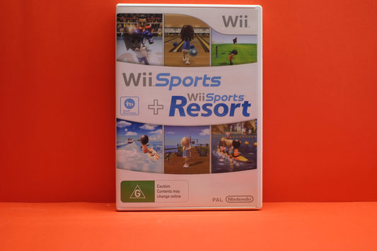 Wii Sports + Wii Sports Resort *No Manual* - Nintendo Wii - Pre-Owned