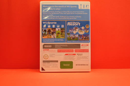 Wii Sports + Wii Sports Resort *No Manual* - Nintendo Wii - Pre-Owned