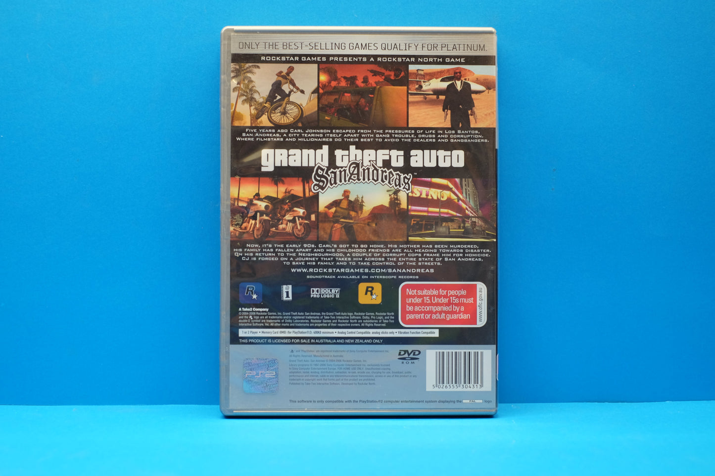 Grand Theft Auto San Andreas (Platinum) *Complete* - Playstation 2 - Pre-Owned