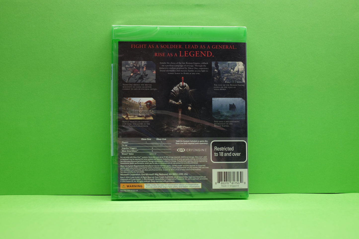 Ryse Son Of Rome (Legendary Edition) (Sealed) - Xbox One - Pre-Owned