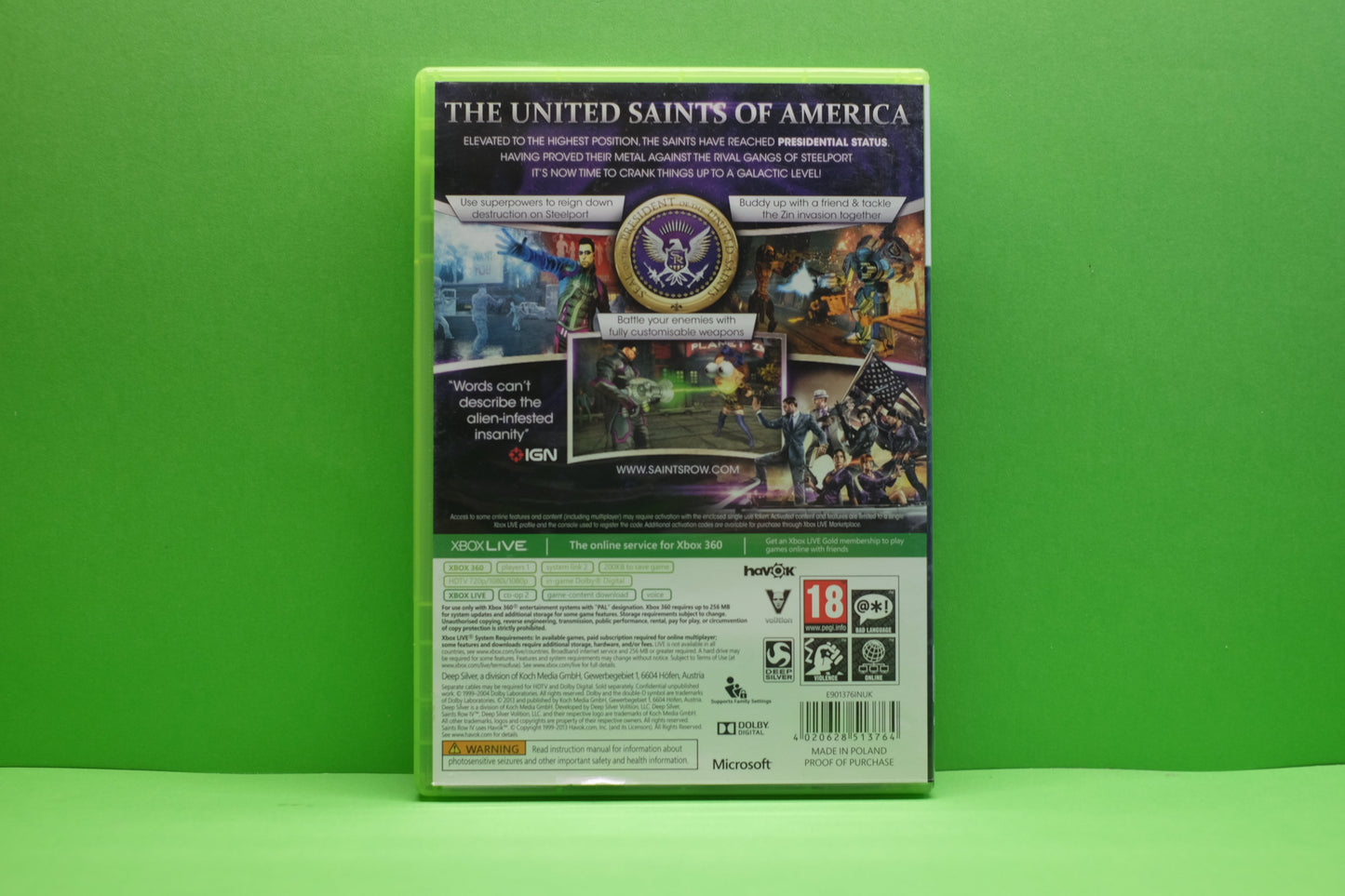 Saints Row IV (4) (Commander In Chief Edition) - Xbox 360 - Pre-Owned