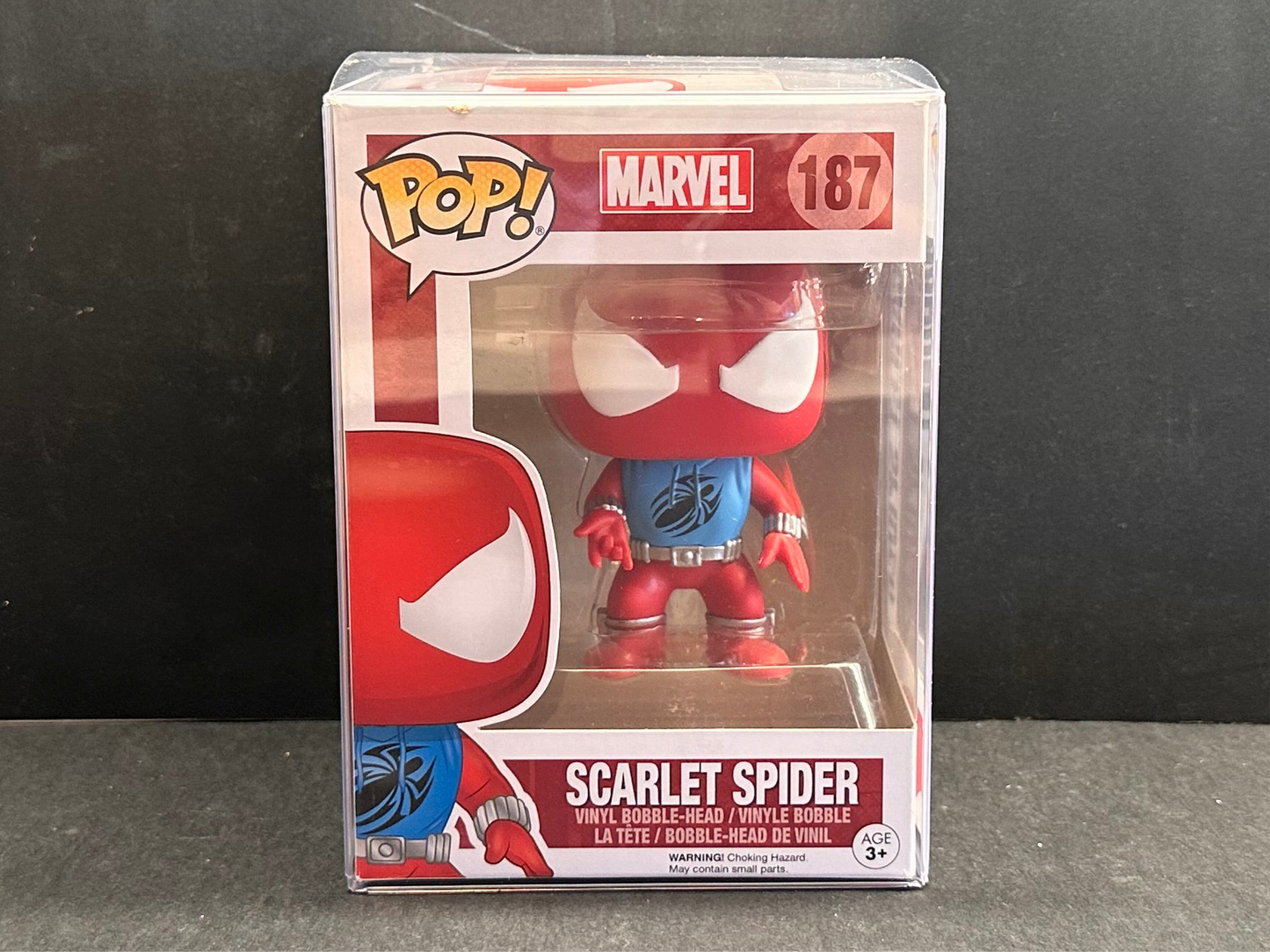 Marvel Scarlet Spider (187) Funko Pop Figure - Collectables - Pre-Owned