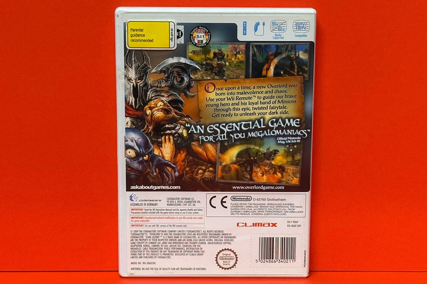 Overlord Dark Legend - Nintendo Wii - Pre-Owned