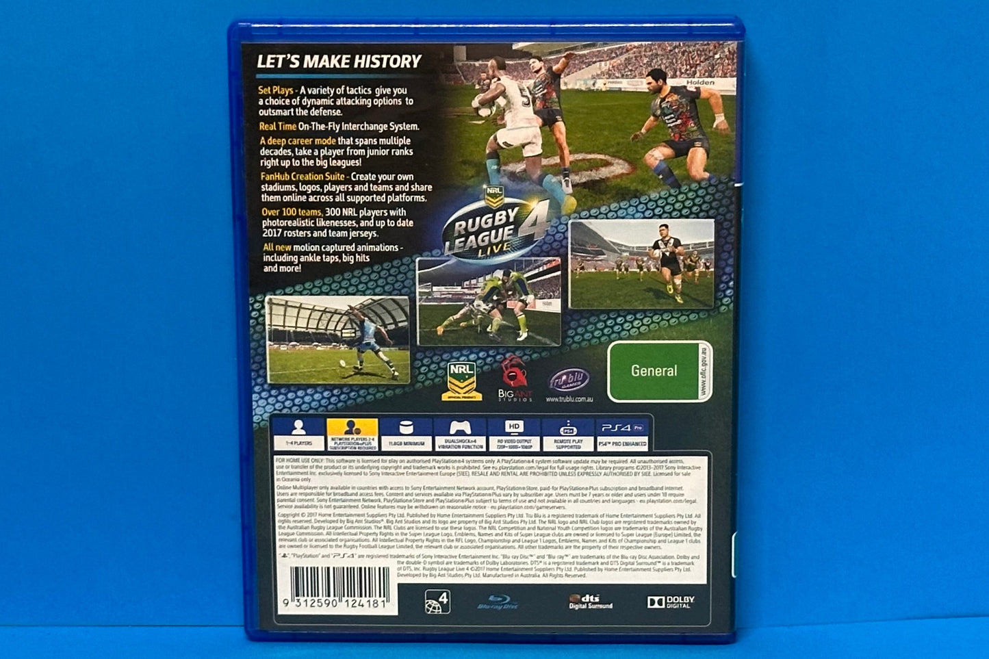 Rugby League Live 4 - Playstation 4 - Pre-Owned