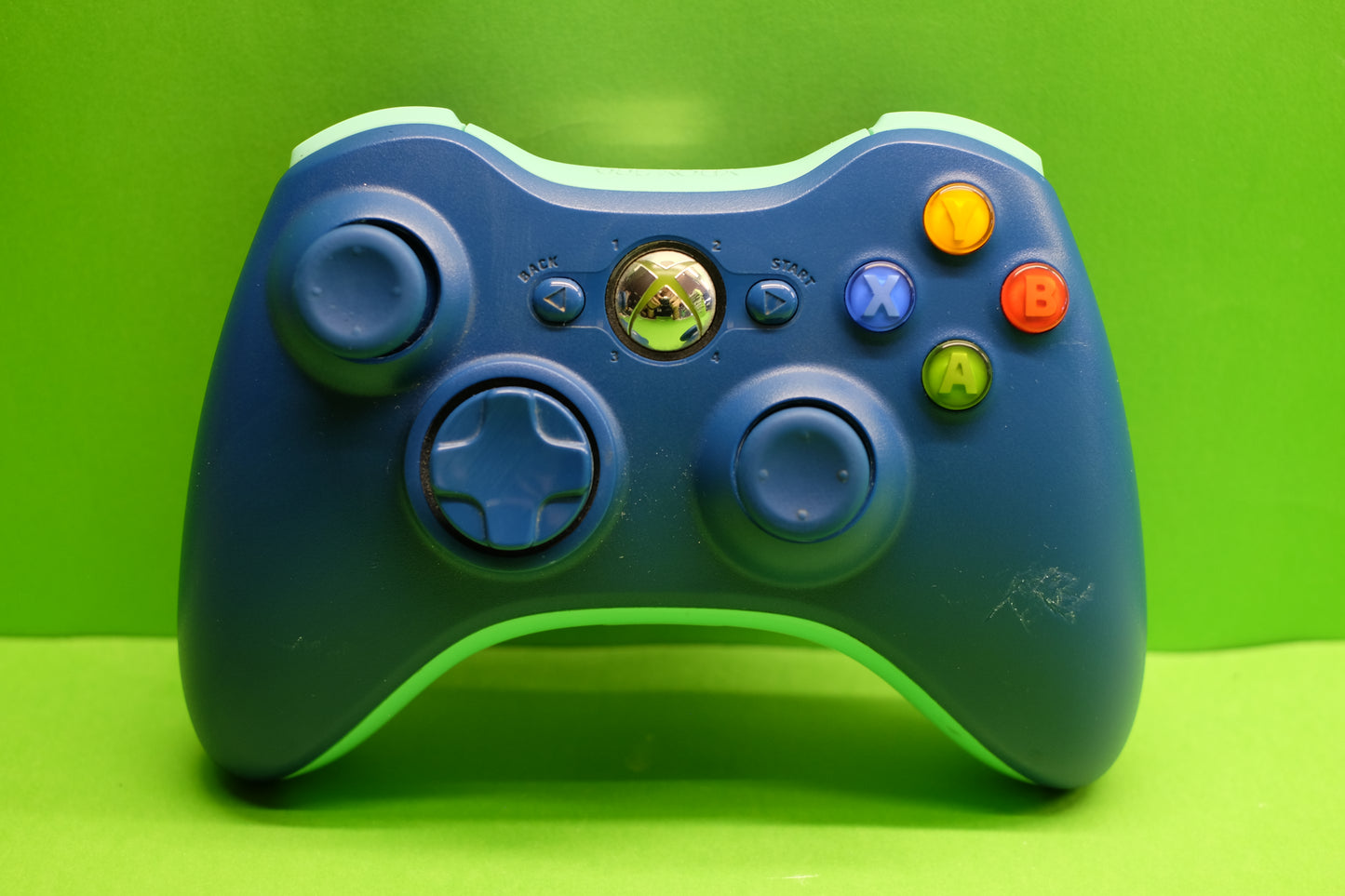 Official Xbox 360 Wireless Controller (Blue) (Blue Thumbsticks)